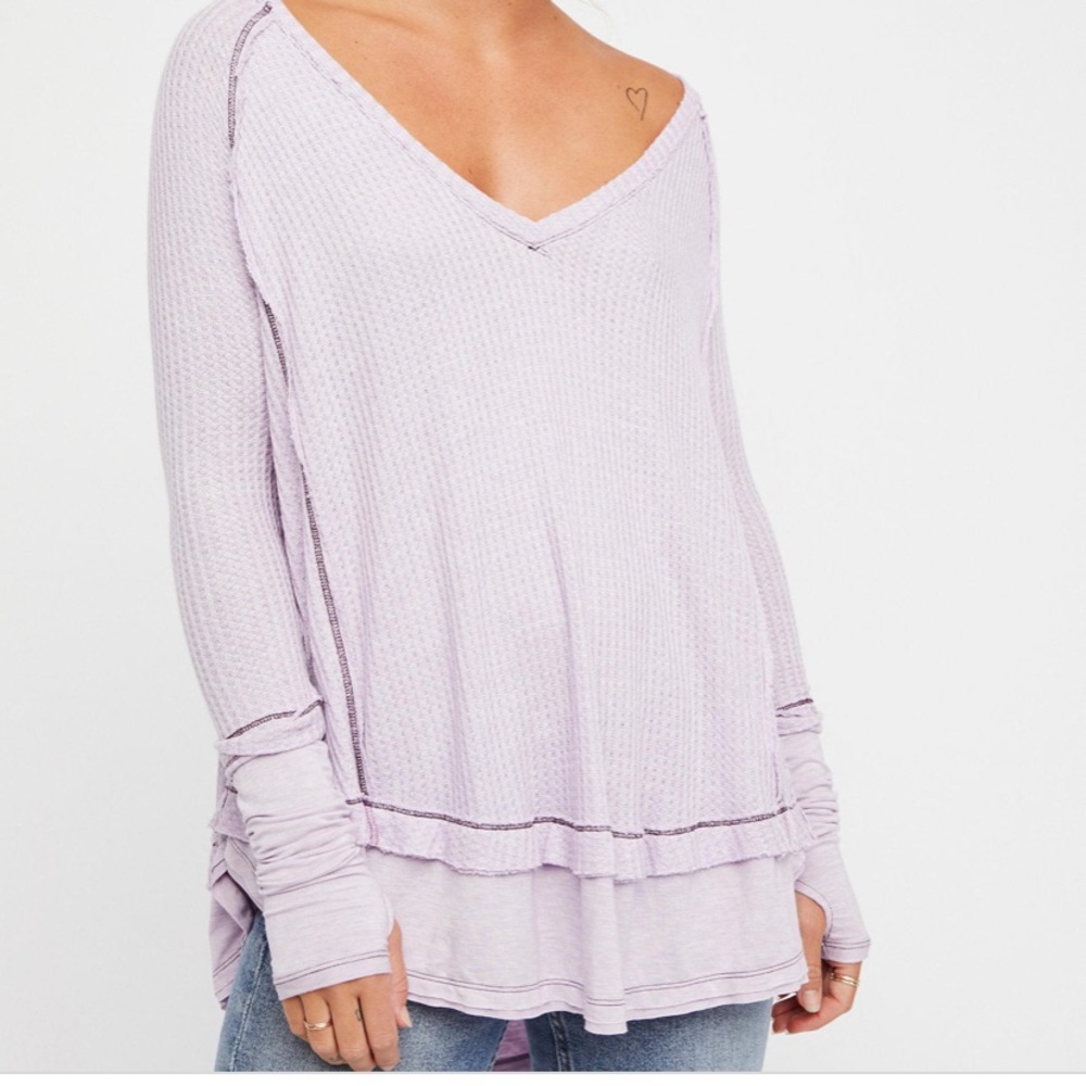 Free people Laguna purple top